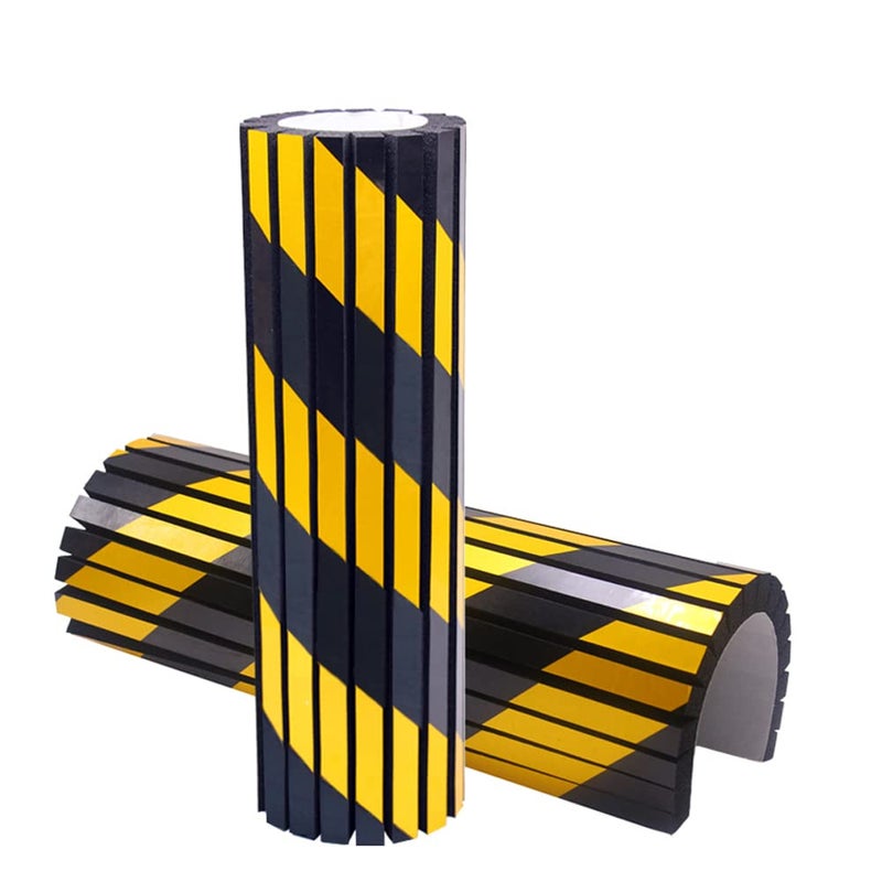 GUEQUITLEX Garage Wall Protector Foam Wall Column Guard for Parking Garages - Reflective Wall Edge Protector - 2 Pack Pole Guard - Wall Edge and Bumpers Guards - Image 1