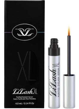 LiLash Purified Eyelash Physician-Formulated Serum XL for Fuller & Longer Looking Eyelashes | Natural Eyelash Enhancer Safe for Sensitive Eyes & Contact Lens Wearers | 6-Month Supply (4mL)