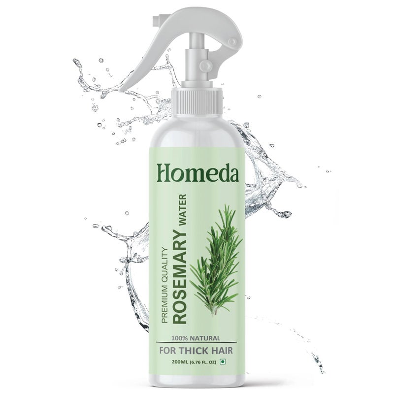 Homeda Rosemary Water Spray for Hair Growth (6.8 fl oz) Romero Para el Cabello TÃ³nico de | Rosemary Hydrosol Tonic | Scalp Spray Root Enhancer & Locs (200ml) - Natural, Sulfate, Paraben Free - Image 1