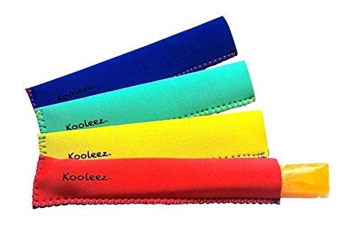 Koverz Kooleez Ice Pop Sleeves Insulated Neoprene Sleeve for Freezer PopIce Pop Popsicle Holders for Kids Washable and Reusable Assorted Colors Bold 4Pack