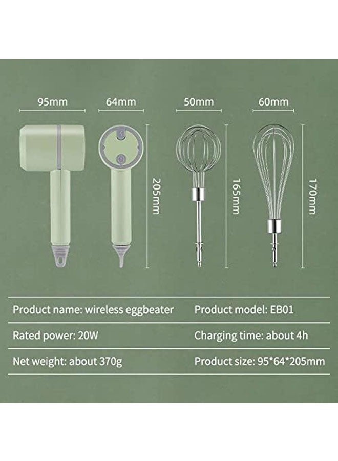 general XIEXIUXIA Electric Whisk Stainless Steel Mini USB Charging Whipped Cream Egg White Baking Automatic Mixer Kitchen Tools - Image 2