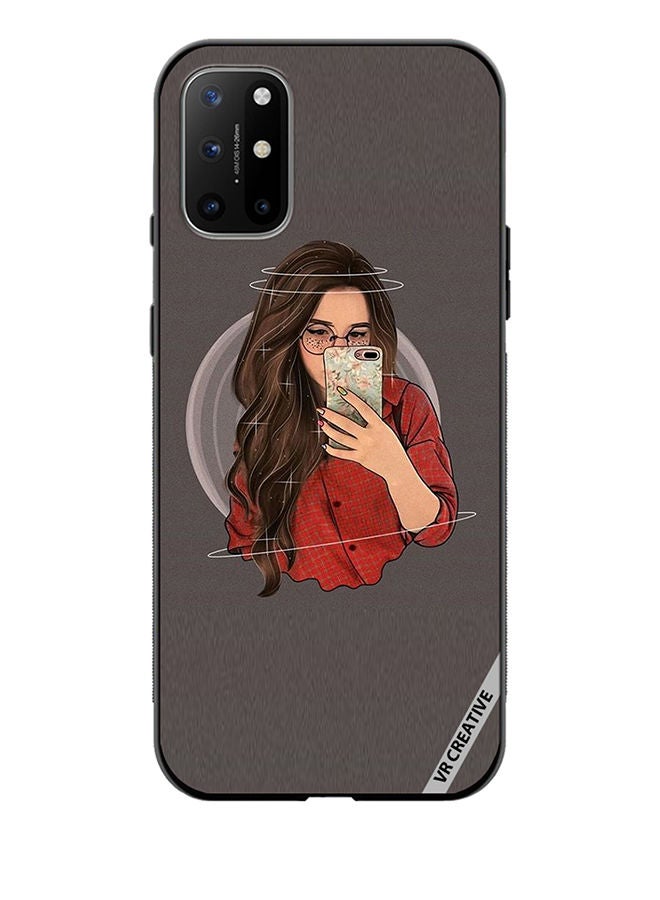 VR CREATIVE Protective Case Cover For OnePlus 8T Girl Clicks a Selfie Design Multicolour - Image 1