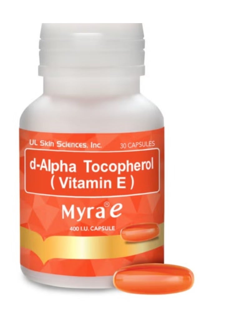 Myra E d-Alpha Tocopherol Vitamin E Myra e 400 I.U.30CAPSULE - Image 1