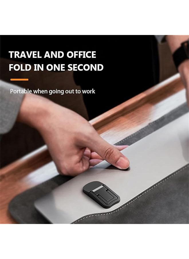 X spring Foldable Laptop Stand 2 Pcs Portable Keyboard Riser Self Adhesive Mini Laptop Stand Invisible Computer Keyboard Stand For Desk Laptop Feet Compatible With Various Models.  - Image 3
