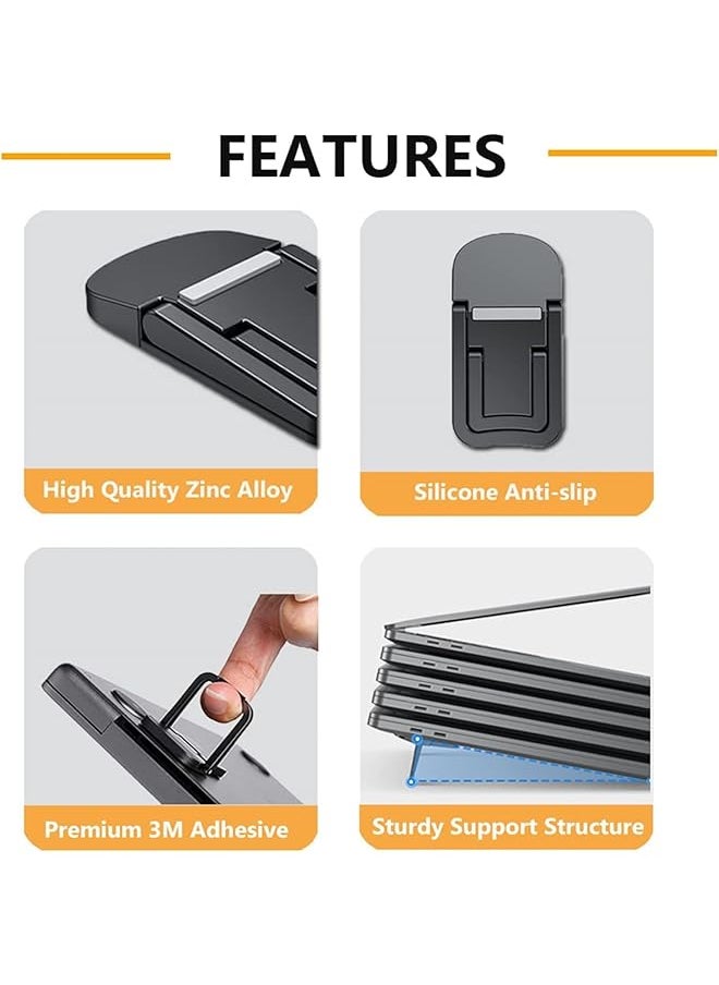 X spring Foldable Laptop Stand 2 Pcs Portable Keyboard Riser Self Adhesive Mini Laptop Stand Invisible Computer Keyboard Stand For Desk Laptop Feet Compatible With Various Models.  - Image 5
