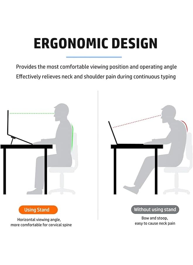 X spring Foldable Laptop Stand 2 Pcs Portable Keyboard Riser Self Adhesive Mini Laptop Stand Invisible Computer Keyboard Stand For Desk Laptop Feet Compatible With Various Models.  - Image 4