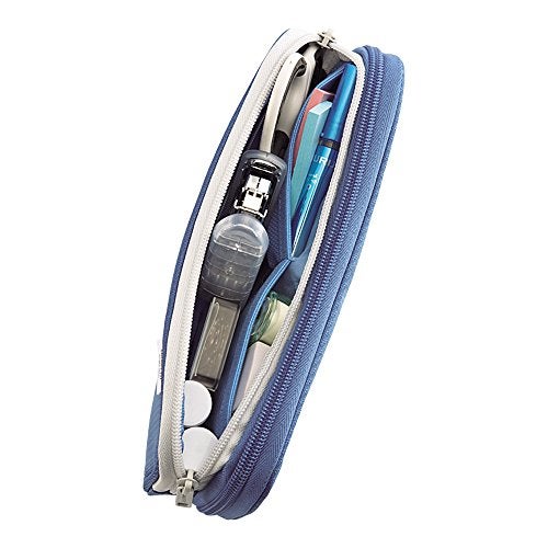 LIHIT LAB Double Pen Case, Large, 4.1 x 8.7", Orange (A7661-4) - Image 4