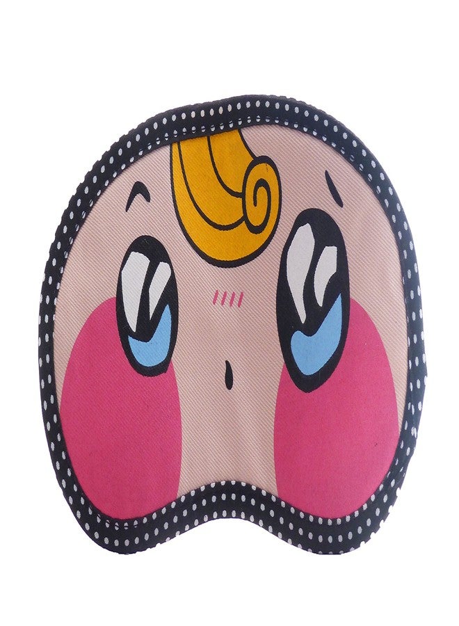 Jenna Yellow Hair Surprise Cartoon Face Sleeping Eye Mask - Image 1