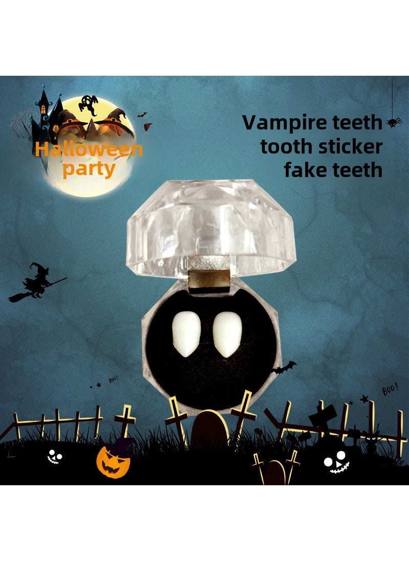 1 x 5 pcs  Vampire Fangs Costume Teeth Props Boxed 1.3cm