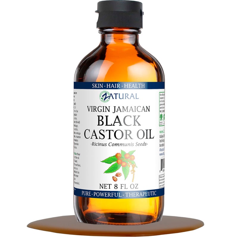 Zatural Black Castor Oil_100 Pure Tropic Jamaican Black Castor Oil 8 Ounce