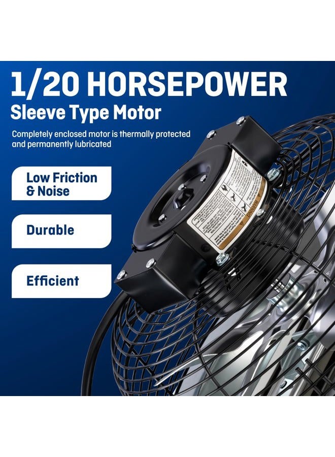 iLIVING 10" Wall Mounted Shutter Exhaust Fan, Automatic Shutter, with Thermostat and Variable Speed controller, 65W, 820 CFM, 1200 SQF Coverage Area Silver (ILG8SF10V-ST) - Image 3