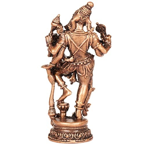 Bhimonee Decor Handmade Copper Bhu Varaha Lakshmi Idol | 2 Inches | Patina Antique Finish - Image 4
