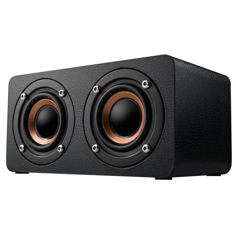 Mini Speaker 1500mAh Rechargeable Battery High Fidelity Surround Sound Wooden Speaker - BT 4.1 Fast Stable Pairing Doodle Speaker for Home Game Movie Use - Image 1