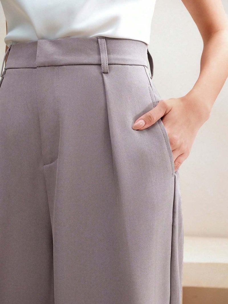 KOTTY Women's TR Fabric Dust Pink Wide Leg Trousers(Pink,32)_KTTWOMENSPANT855XL - Image 3