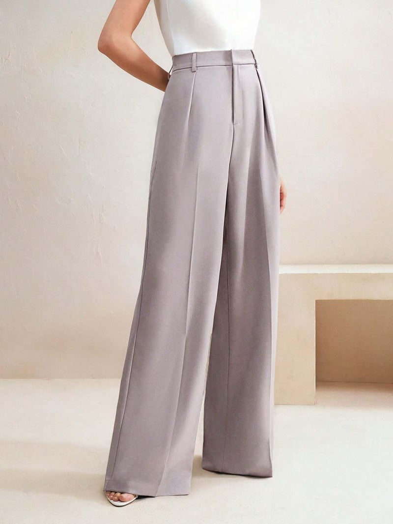 KOTTY Women's TR Fabric Dust Pink Wide Leg Trousers(Pink,32)_KTTWOMENSPANT855XL - Image 4