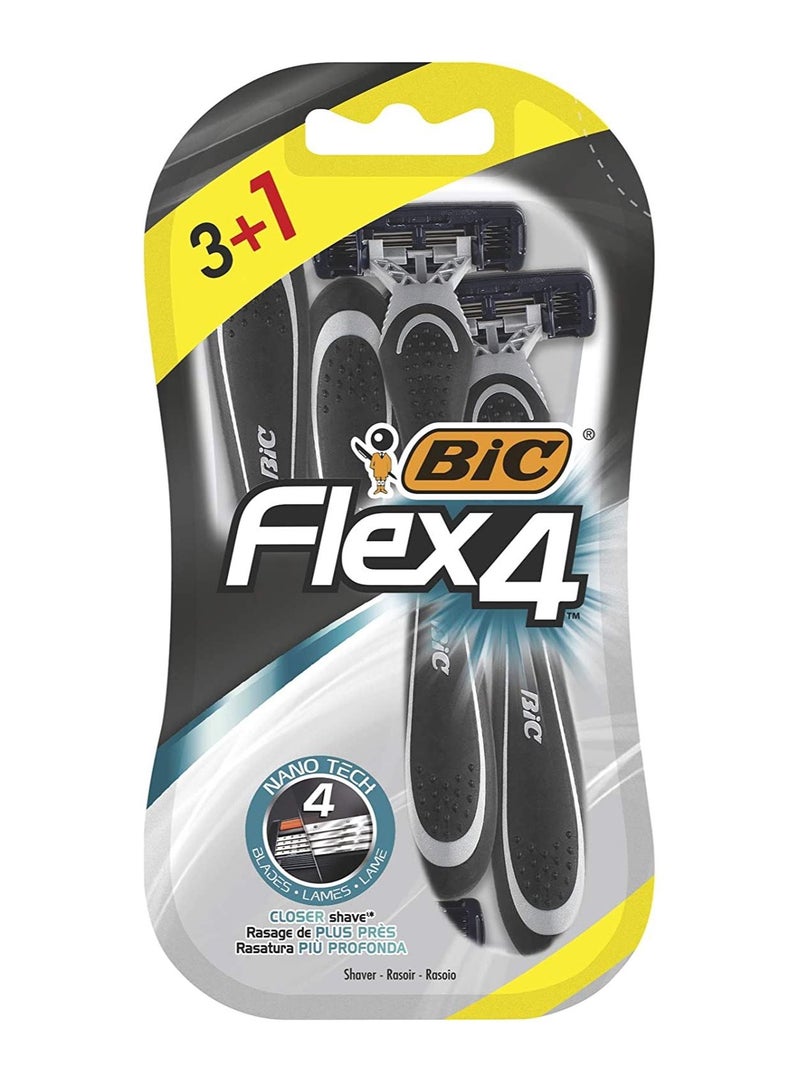 BIC Flex4 Men's Razor (4 pcs per pack)