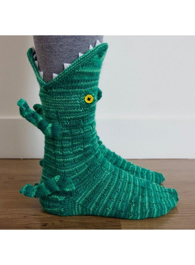 Honganda Funny Animal Socks for Women - Novelty Alligator & Shark 3D Knit Socks (US, Alpha, One Size, Regular, Christmas) - Image 2