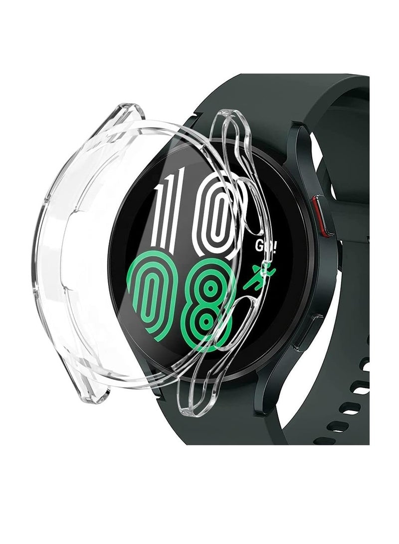 Case Compatible with Samsung watch 4 classic 46mm Case All-Around Screen Protector Watch Soft TPU Shockproof Cover Slim Guard Thin Bumper Shell Protector (Clear) - Image 1