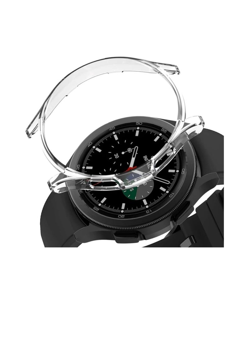 Case Compatible with Samsung watch 4 classic 46mm Case All-Around Screen Protector Watch Soft TPU Shockproof Cover Slim Guard Thin Bumper Shell Protector (Clear) - Image 2