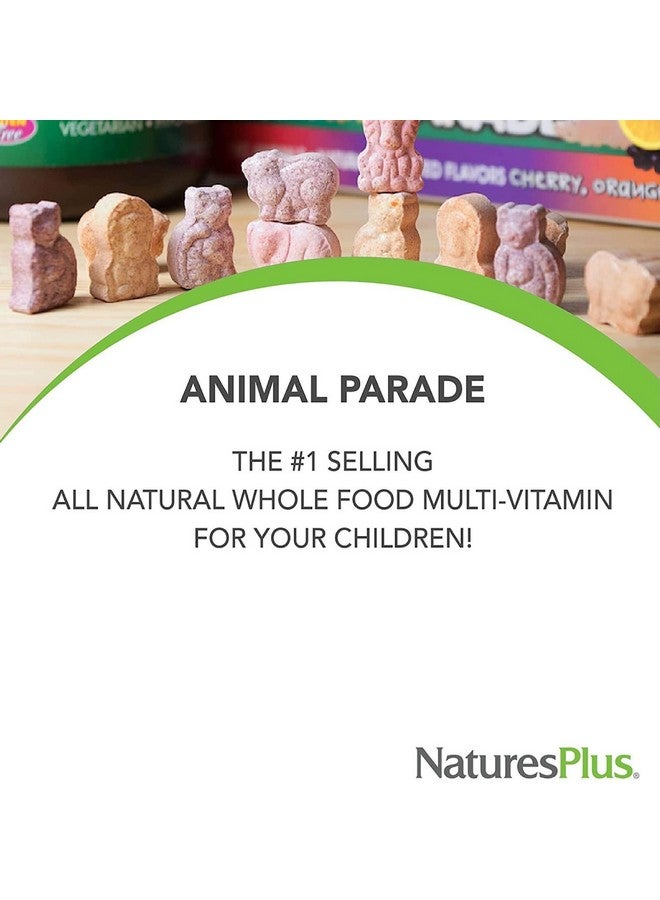 Natures Plus Animal Parade Multivitamin Children's Gummies - 90 Count - Assorted Cherry, Grape & Orange Flavors - Supports Immune System - Vegetarian, Gluten Free - 30 Servings - Image 5