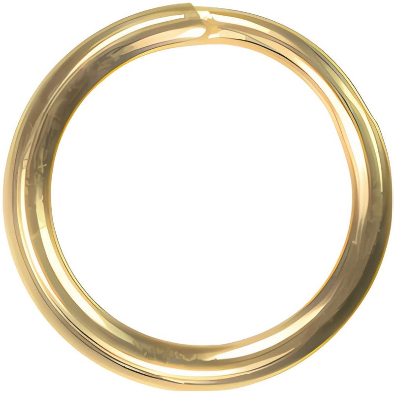 14K 5mm Solid Gold Split Ring for Jewelry Making and Repair Round Jump Ring Connector with 5mm Outer Diameter 35mm Inner Diameter Single Piece Jewelry Finding Qty 1 SKU j4450
