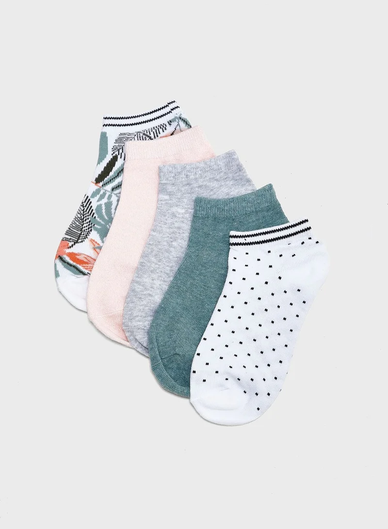 Rubi 5 Pack Ankle Socks