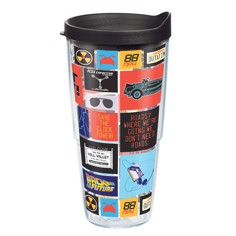 Tervis Back to the Future Made in USA Double Walled Insulated Tumbler Travel Cup Keeps Drinks Cold Hot 24oz Classic