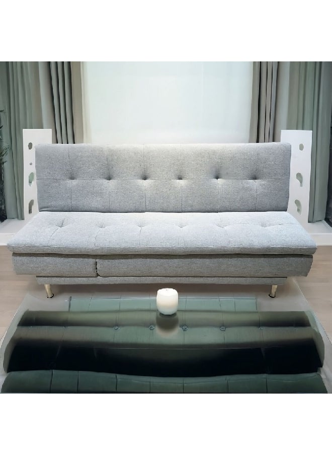 Micasa Elegant and Modern Design 3-Seater Durable Sofa Bed Grey 90 x 109 x 186 cm 94001  - Image 5