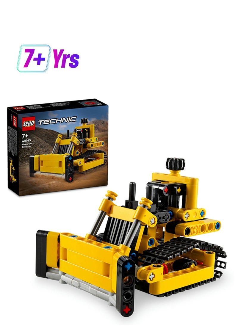 LEGO 42163 Technic Heavy-Duty Bulldozer Set, Kids’ Construction Toy, Vehicle Gift for Boys and Girls Aged 7 and Over  - Image 1