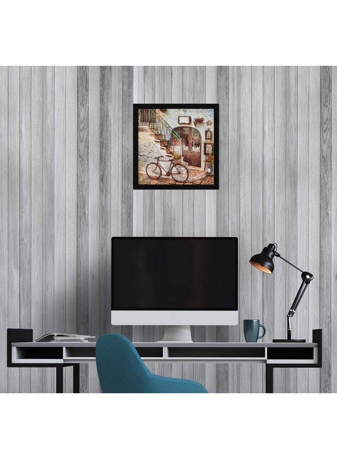 ArtX Paper Vintage City Street Wall Painting For Wall Decoration, Wall Painting For Living Room, Multicolor, Abstract, 13X13 in, Set of 1 - Image 3