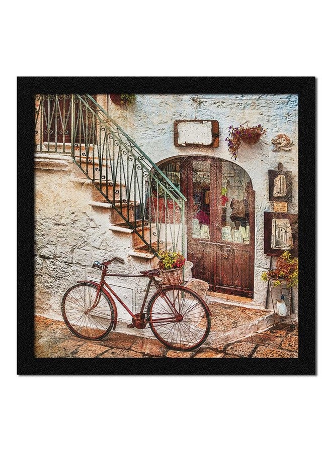 ArtX Paper Vintage City Street Wall Painting For Wall Decoration, Wall Painting For Living Room, Multicolor, Abstract, 13X13 in, Set of 1 - Image 1