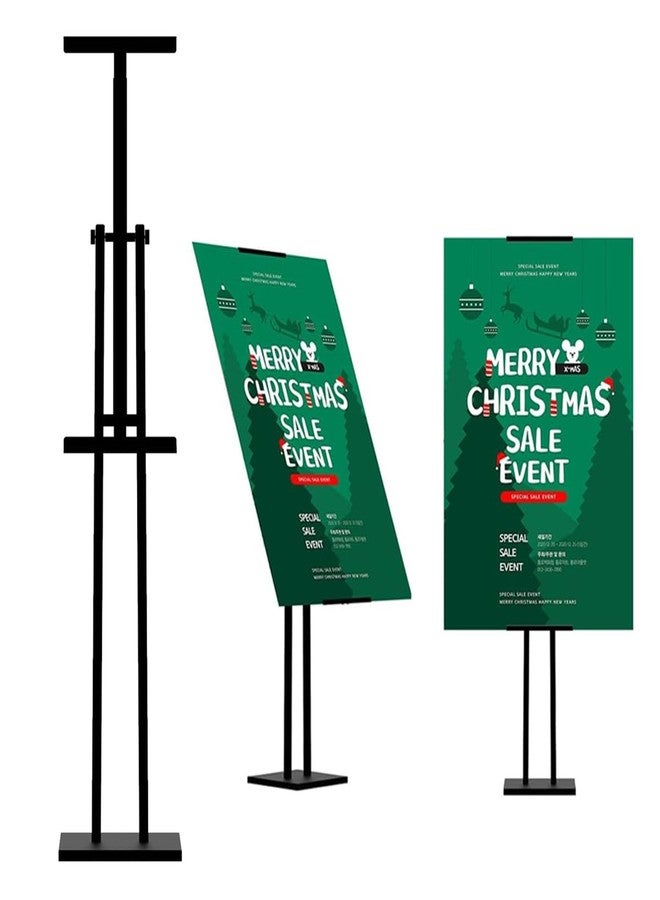 Climberty® Upright Sign Stand Stainless Steel Sign Holder Tilting Display Stand Rack with Adjustable Height & Angle, Commercial Advertisement Poster Stand Restaurants Menu Stand - Image 1