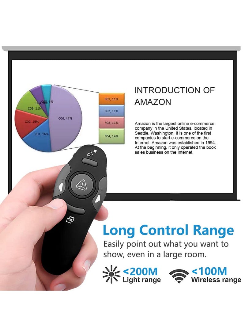 VOVIGGOL Presentation Clicker for PowerPoint Presentation Remote, RF 2.4GHz Wireless Presenter Remote USB Google Slide Advancer PPT PowerPoint Clicker for Mac, Keynote, Computer, Laptop (Black)  - Image 4