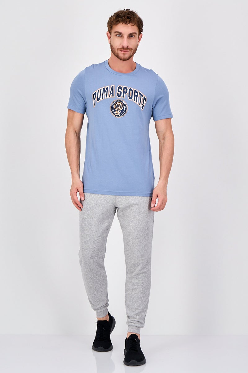 PUMA Men Sportswear Fit Short Sleeve Outdoor T-Shirt, Slate Blue - Image 4