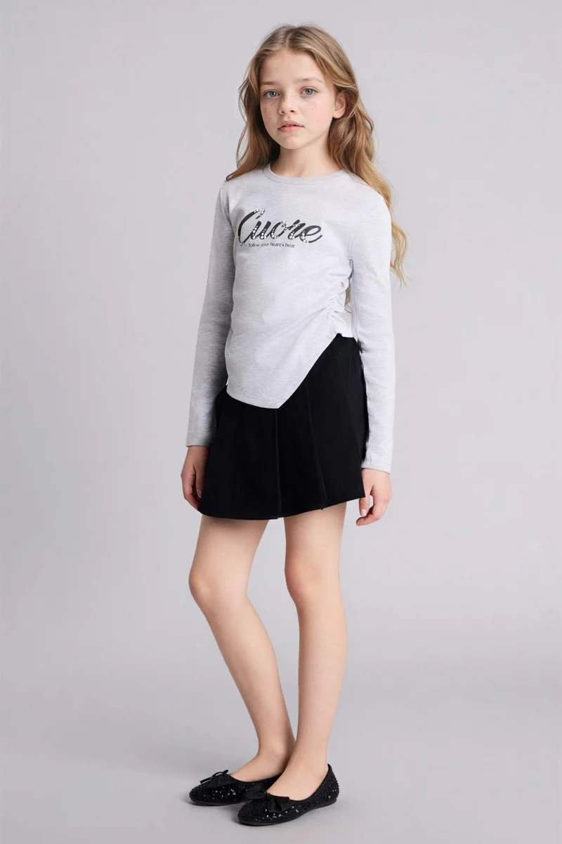 ديفاكتو Girl Gabardine Skirt