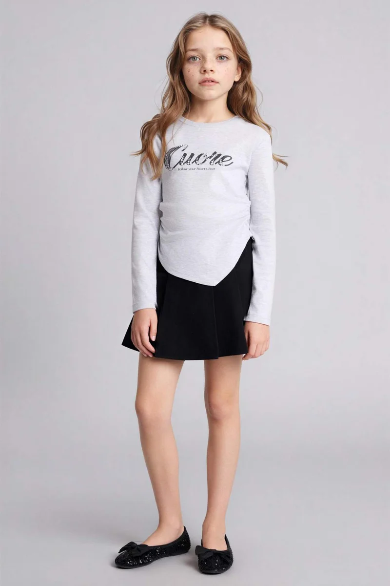 ديفاكتو Girl Gabardine Skirt