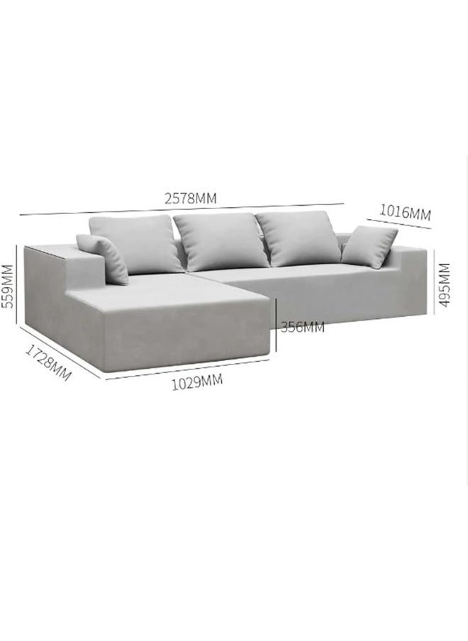 Elegant 4-Seat L-Shape Sofa Set Complete with Pillows for a Stylish Living Room (Left, Off-White) - pzsku/ZAAF9AE585945F9672EBBZ/45/_/1725443162/5cda0992-eb50-412e-853f-af0b13d990e3