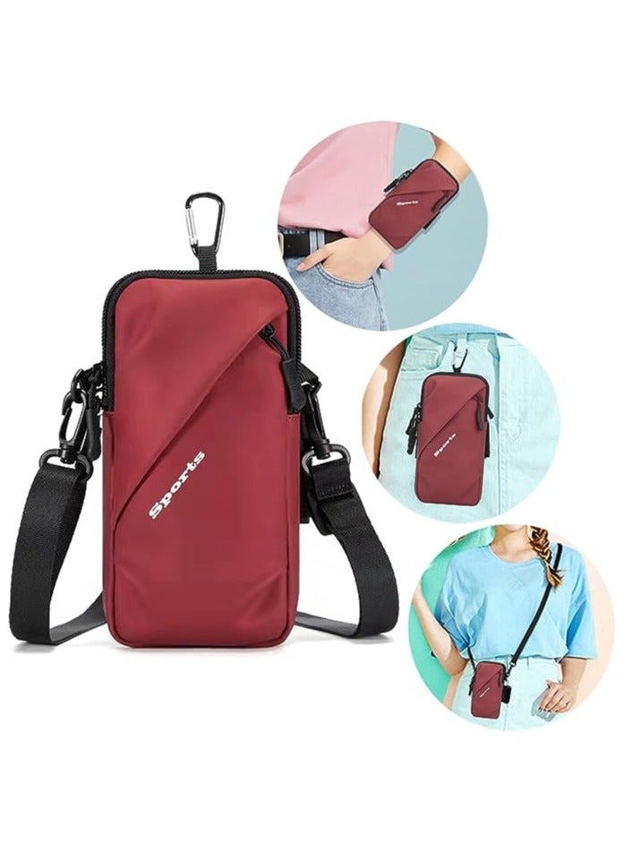 Generic Arm Band Running,Phone Holder for Sports Storage Pouch for Workout Running Cellphone Sleeve Armband Storage Bag Red - Image 5