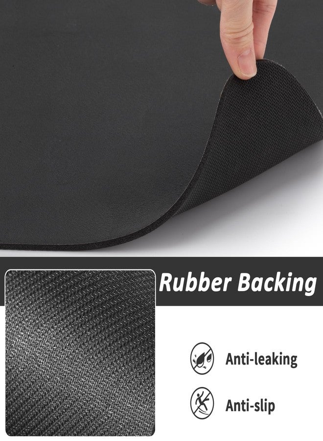 HotLive Dog Food Mat - Absorbent Cat Mat for Food and Water, No Stains Pet Feeding Bowl Mat, Easy to Clean Pet Placemats, Quick Dry Dog Water Dispenser Mat for Messy Drinkers | Black 18"x 28" - Image 5