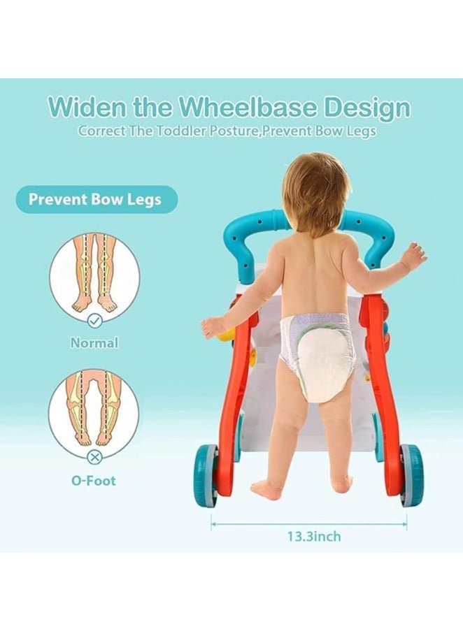 بونكا مشاية أطفال 3 في 1 من بونكا مع لوحة رسم للفتيات والفتيان الصغار، طاولة أنشطة الجلوس والتعلم مشاية الأطفال، مشاية دفع للتعلم المبكر لحديثي الولادة، ألعاب واقفة للأطفال من سن 12 إلى 36 شهرًا - Image 3