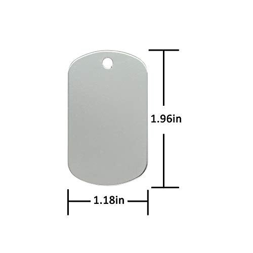 StayMax Aluminum Blank Tags Stamping Blanks 25 Pack (Silver) - Image 2