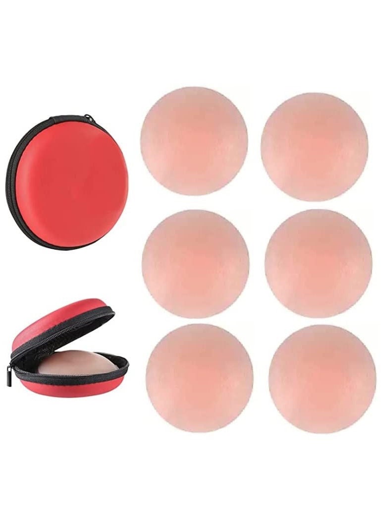 Glamroot Women's Reusable Adhesive Stick on Bra Pad Petals Nipple Cover/Stickers/Pasties With Box -3 Pairs - Image 1