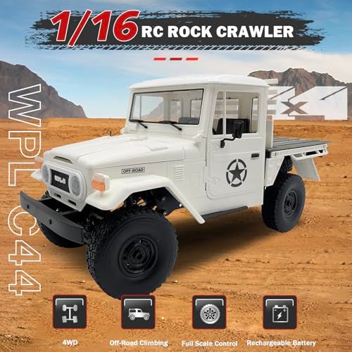 ARRIS سيارة ARRIS WPL C44 116 RTF للطرق الوعرة RC Crawler 2025 جديدة FJ45 مع محرك 370 تحكم عن بعد 24Ghz بيغى 4WD شاحنة بيك أب RC مع ضوء LED هدايا من الدرجة الهواية - Image 5