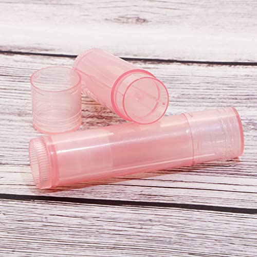 Mini Skater 20Pcs 3/16 Oz (5.5ml) Translucent Lipstick Cosmetic Empty Lip Gloss Lipstick Balm Tube With Caps Container Bottle For Lady Women Makeup Tool (Pink) - Image 4