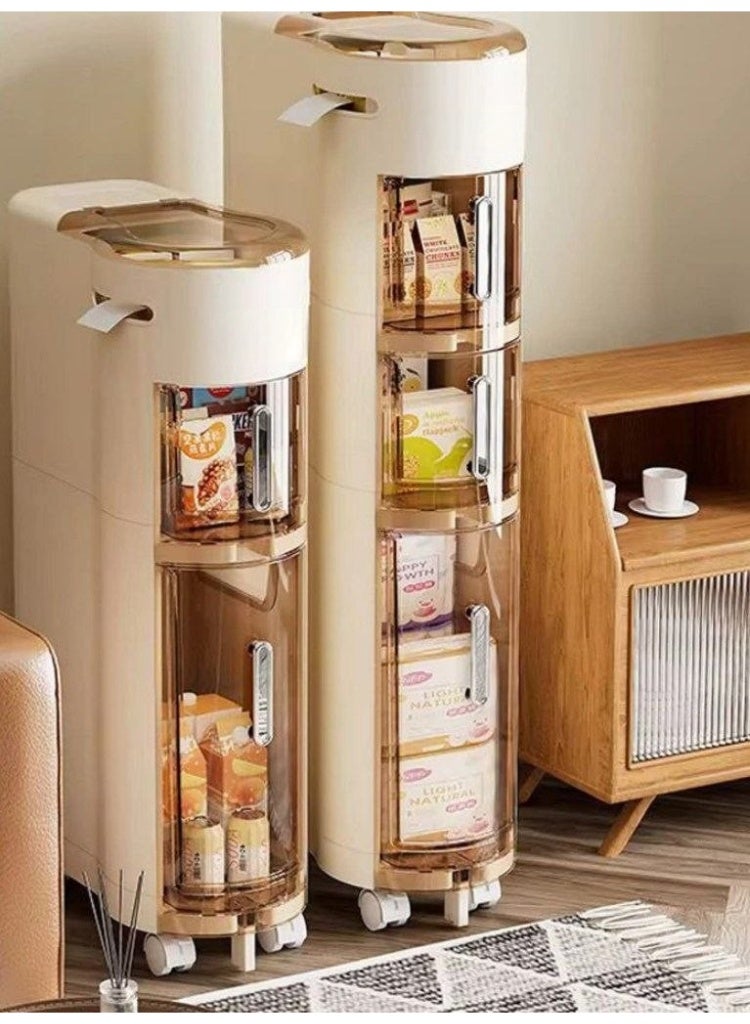 The practical solution for stylishly organizing tight bathroom spaces Slim design fits into any corner 3 spacious tiers for organizing bathroom essentials; easy to move on practical wheels Durable, easy-to-clean material Keeps your items tidy and within easy reach - Image 1