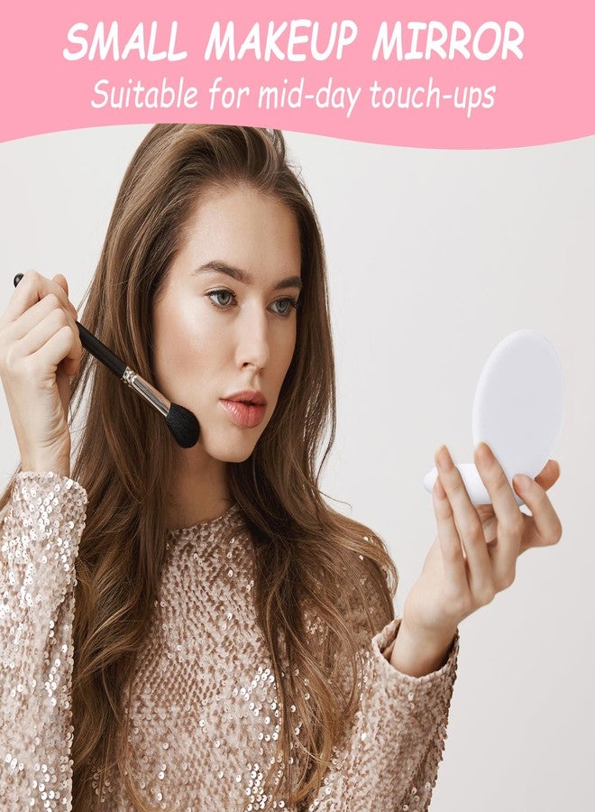 Prasacco 36 Pcs Compact Mirror Mini Mirror Small Mirror Portable Pocket Mirror Round Makeup Mirror for Purse Mini Folding Mirror for Women Travel Daily Use, (White) - Image 5