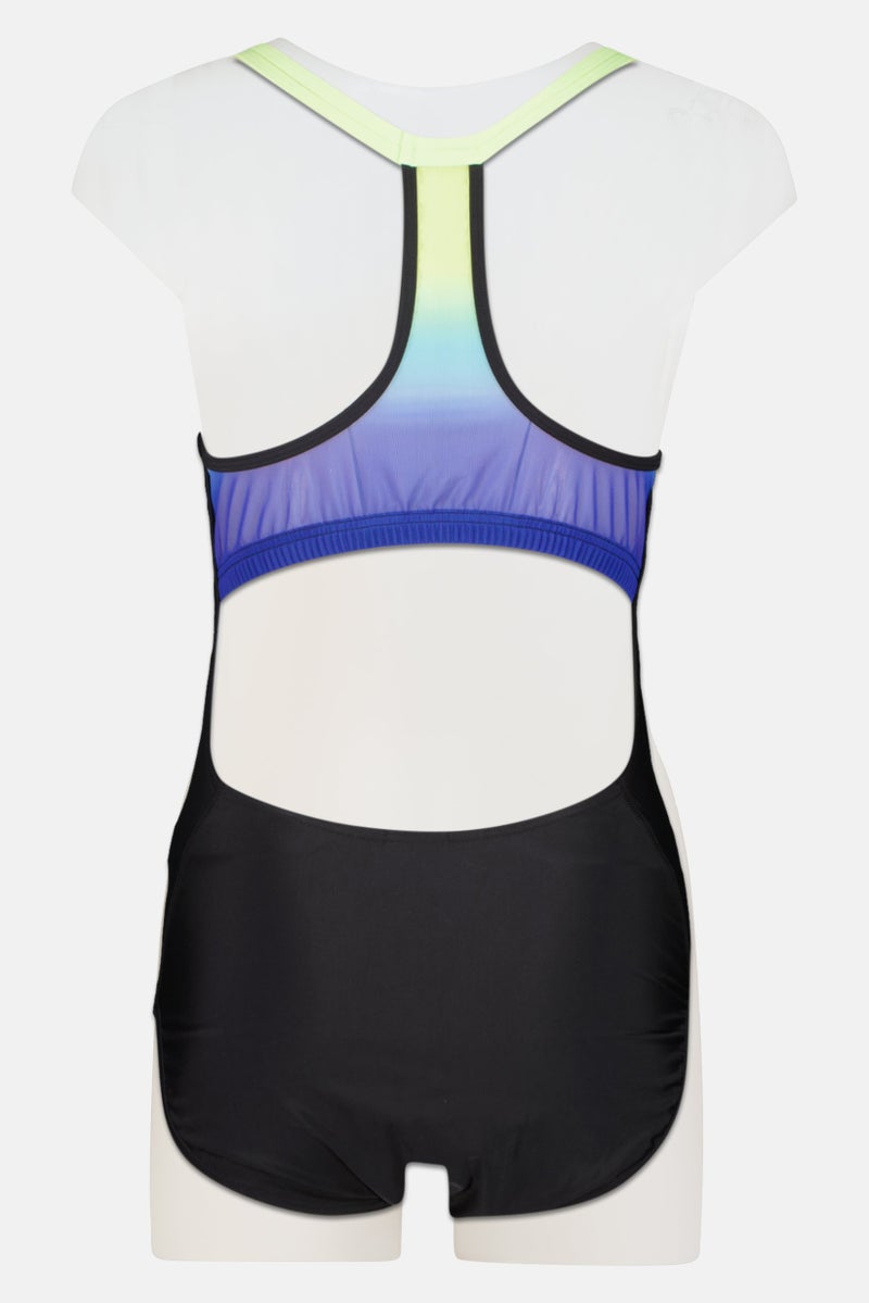 speedo Women Textured One Piece Swimsuit, Black - Image 2