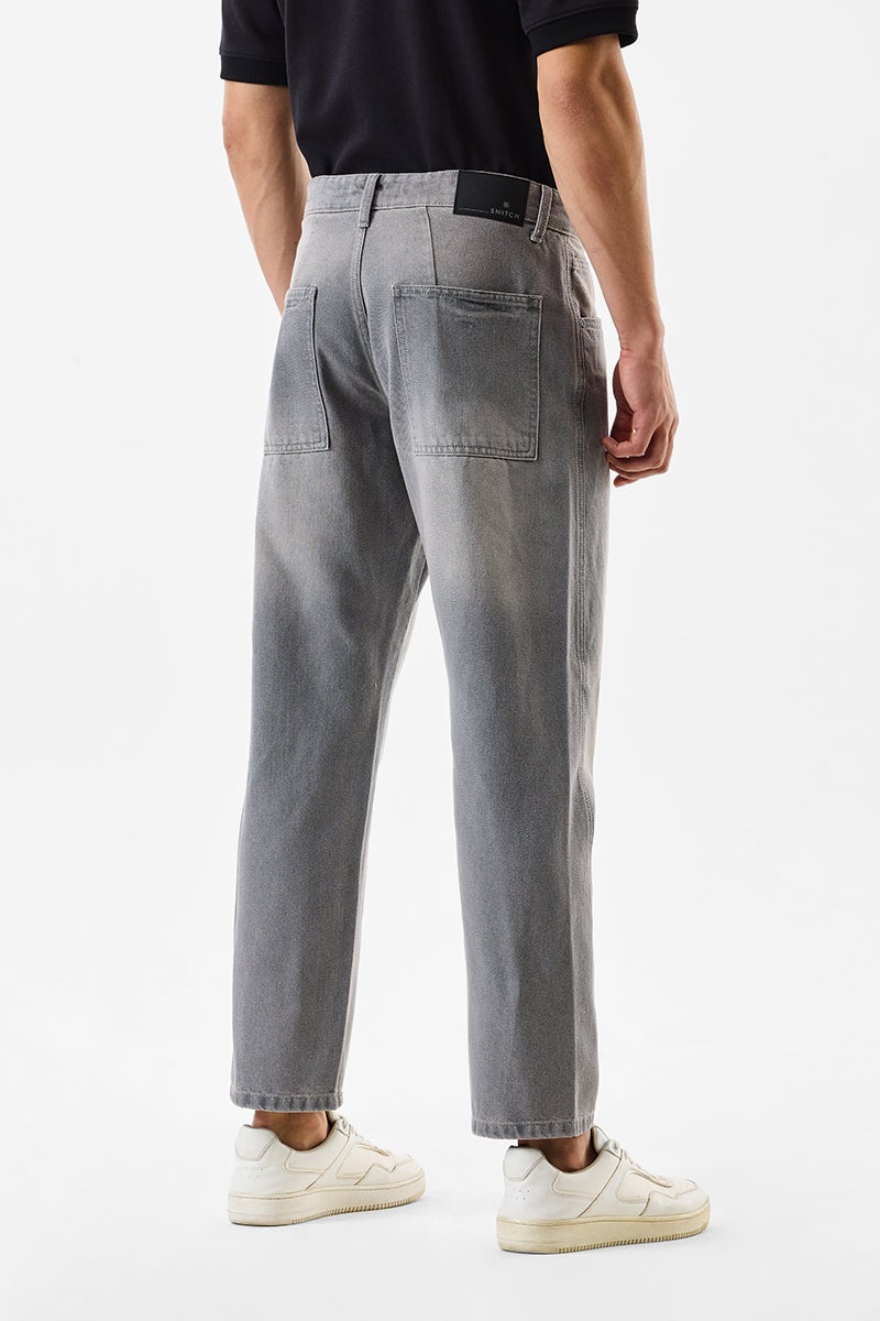 SNITCH Washed Baggy Fit Jeans - Image 5