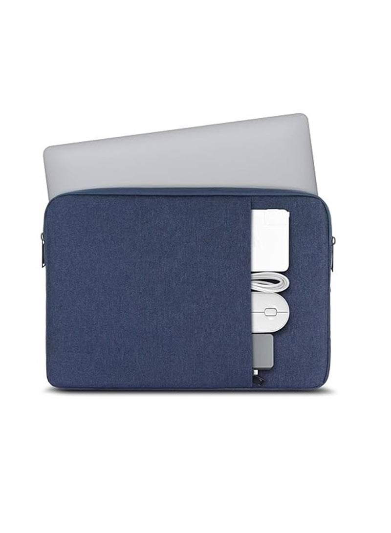 15.6-inch Laptop Sleeve, Shockproof Business Handbag - Navy - Image 3