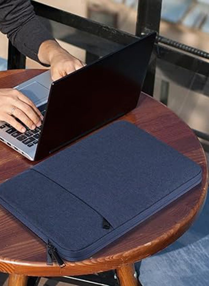 15.6-inch Laptop Sleeve, Shockproof Business Handbag - Navy - Image 4
